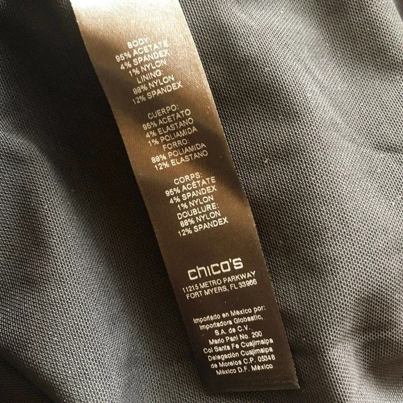 Chicos Travelers Blouse Sheer Black - Picture 4 of 10